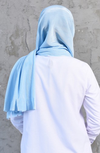 Pleated Practical Viscose Shawl 1033-05 Baby Blue 1033-05