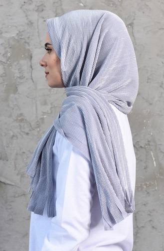 Pleated Practical Viscose Shawl 1033-06 Gray 1033-06