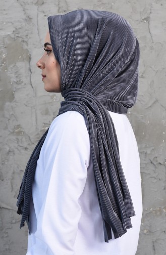 Pleated Practical Viscose Shawl 1033-08 Smoked 1033-08