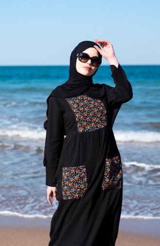 Black İslamitische Jurk 0400-03