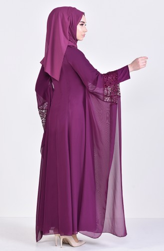 Robe de Soirée Perlées 8426-05 Plum 8426-05