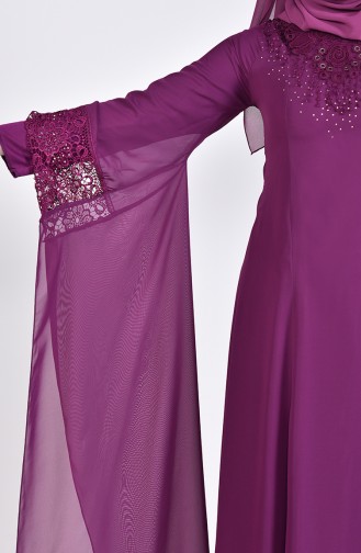 Robe de Soirée Perlées 8426-05 Plum 8426-05