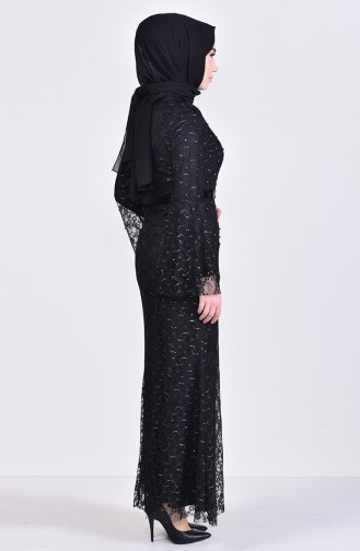 Pearls Evening Dress 81689-04 Black 81689-04