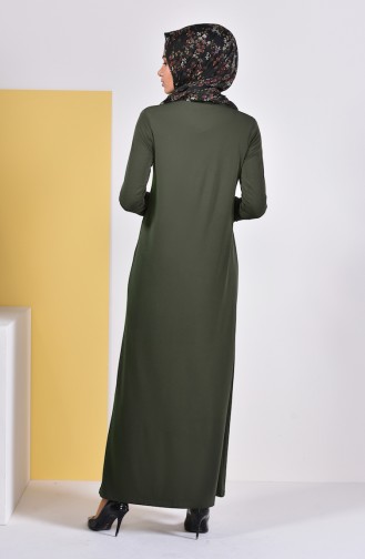 فستان ساندي 1998-01لون اخضر كاكي 1998-01