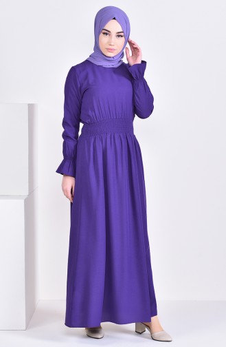 Purple Hijab Dress 8226-03