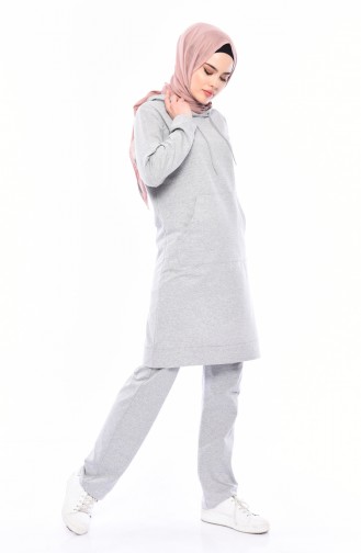 Hooded Tracksuit 40100-03 Gray 40100-03
