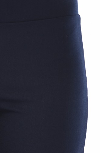 Beli Lastikli Bol Paça Pantolon 2052A-02 Lacivert 2052A-02