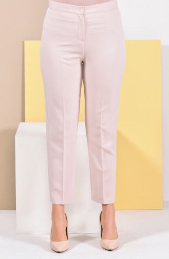 Large size Straight cuff Trousers 1110-14 Beige 1110-14
