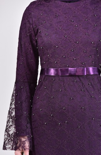 Purple Hijab Dress 81689-01