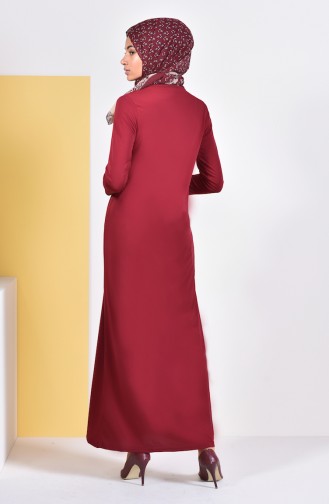فستان أحمر كلاريت داكن 1998-07