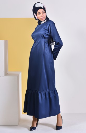 iLMEK Belted Dress 5253-03 Navy Blue 5253-03