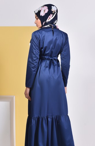 ايلميك فستان بتصميم حزام للخصر 5253-03 لون كحلي 5253-03