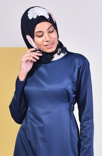 iLMEK Belted Dress 5253-03 Navy Blue 5253-03