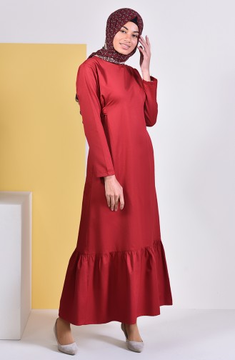 iLMEK Belted Dress 5253-04 Claret Red 5253-04