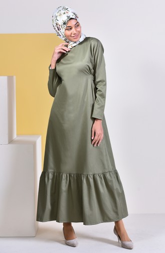 ايلميك فستان بتصميم حزام للخصر 5253-06 لون أخضر كاكي 5253-06