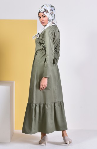 Kleid mit Band 5253-06 Khaki Grün 5253-06