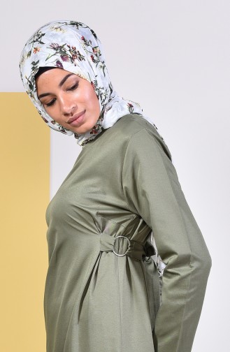 iLMEK Belted Dress 5253-06 Khaki Green 5253-06