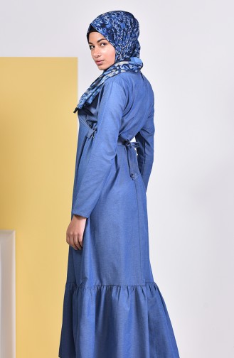 iLMEK Belted Dress 5253A-01 Blue Jeans 5253A-01