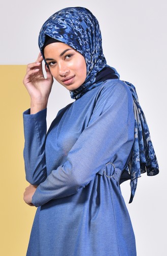 iLMEK Belted Dress 5253A-01 Blue Jeans 5253A-01