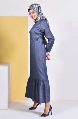 Robe Hijab Bleu Marine 5253A-02