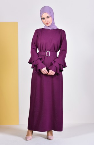 Plum Hijab Dress 4081-01