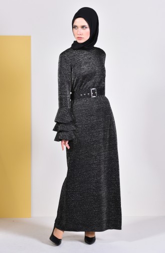 Black Hijab Dress 4081-04