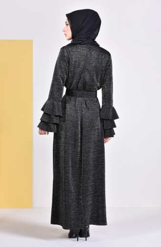 Black Hijab Dress 4081-04