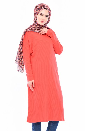 Yarasa Kol Uzun Tunik 5500-12 Nar Çiçeği 5500-12
