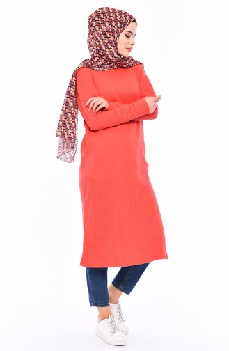 Yarasa Kol Uzun Tunik 5500-12 Nar Çiçeği 5500-12