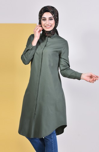 Gizli Düğmeli Tunik 1288-05 Haki