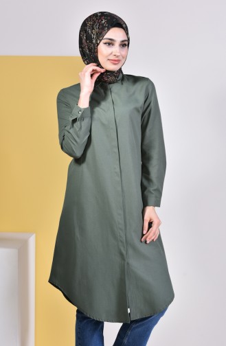 Gizli Düğmeli Tunik 1288-05 Haki