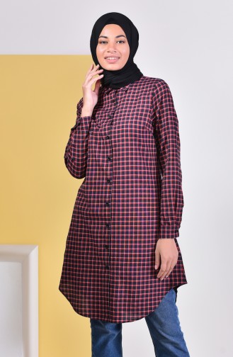 Plaid Tunic 2475-01 Red 2475-01