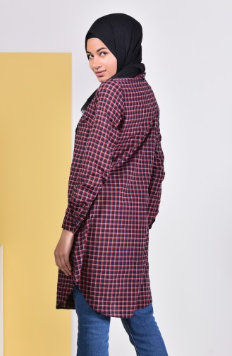 Plaid Tunic 2475-01 Red 2475-01