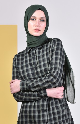 Ekoseli Tunik 2477-01 Haki