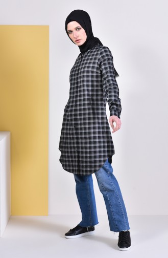 Checkered Tunic 2477-06 Gray 2477-06