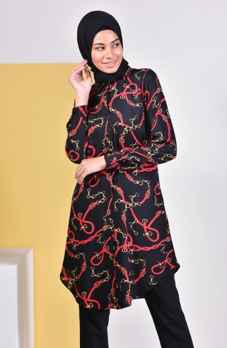 Viscose Printed Tunic 6357-03 Black 6357-03