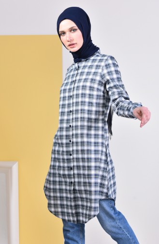 Ekose Tunik 6360-02 Zümrüt Yeşili