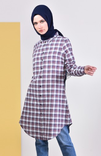 Plaid Tunic 6360-03 Bordeaux 6360-03