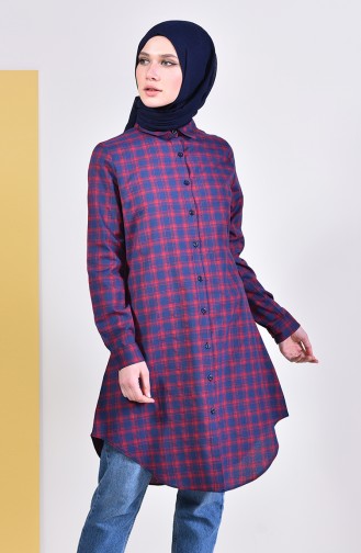 Ekose Tunik 6362-02 Bordo