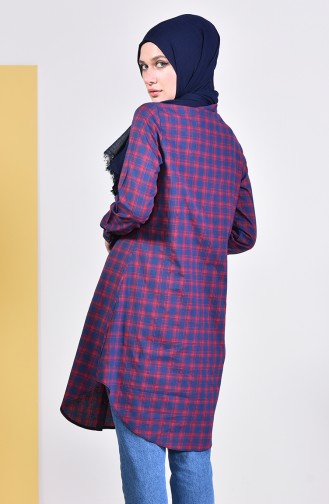 Ekose Tunik 6362-02 Bordo