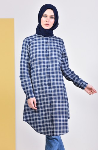 Plaid Tunic 6362-04 White 6362-04