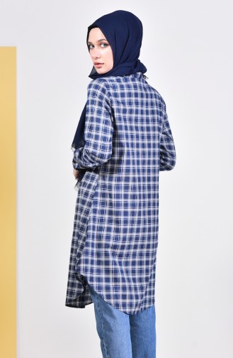 Plaid Tunic 6362-04 White 6362-04