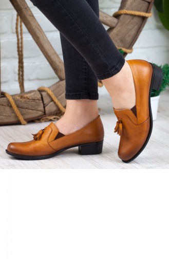 Derimiss Women´s Block Heels Shoes A172Ktrk0010004 Taba Leather 172KTRK0010004