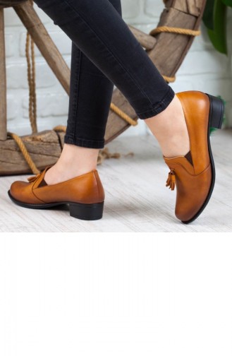 Derimiss Women´s Block Heels Shoes A172Ktrk0010004 Taba Leather 172KTRK0010004