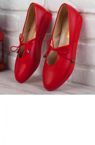 Kadın Günlük Ayakkabı A192Yesl0002005 Kırmızı Deri