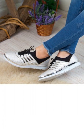 Silver Gray Casual Shoes 192YKCL000132