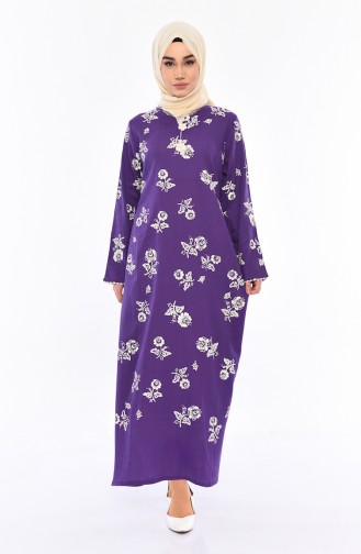 Purple İslamitische Jurk 0450-02