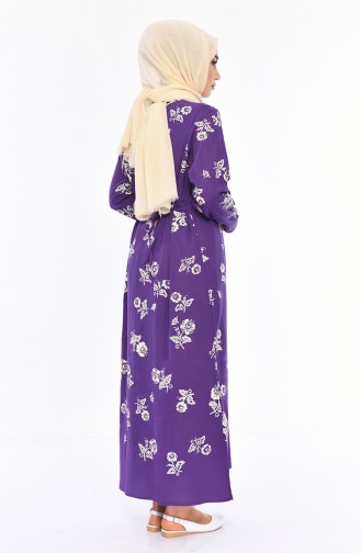 Purple İslamitische Jurk 0450-02