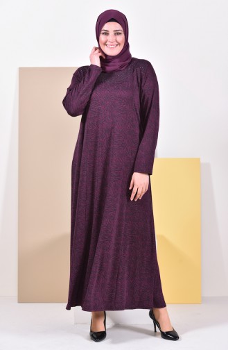 Zwetschge Hijab Kleider 4426C-04