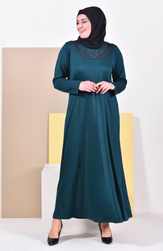Large Size Garment Dress 4841-14 dark Emerald Green 4841-14